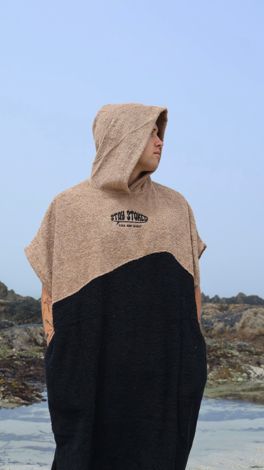 Sand Beige Surf Hooded Towel