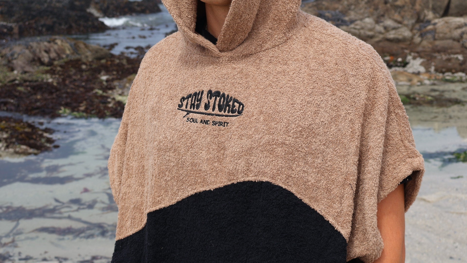 Sand Beige Surf Hooded Towel