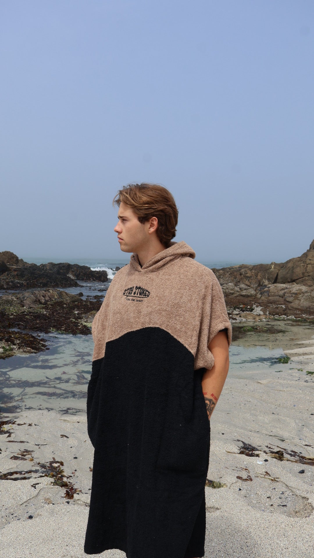 Sand Beige Surf Hooded Towel