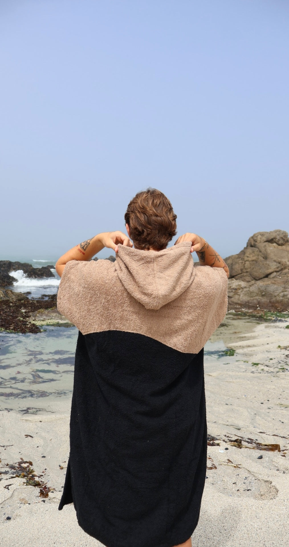 Sand Beige Surf Hooded Towel