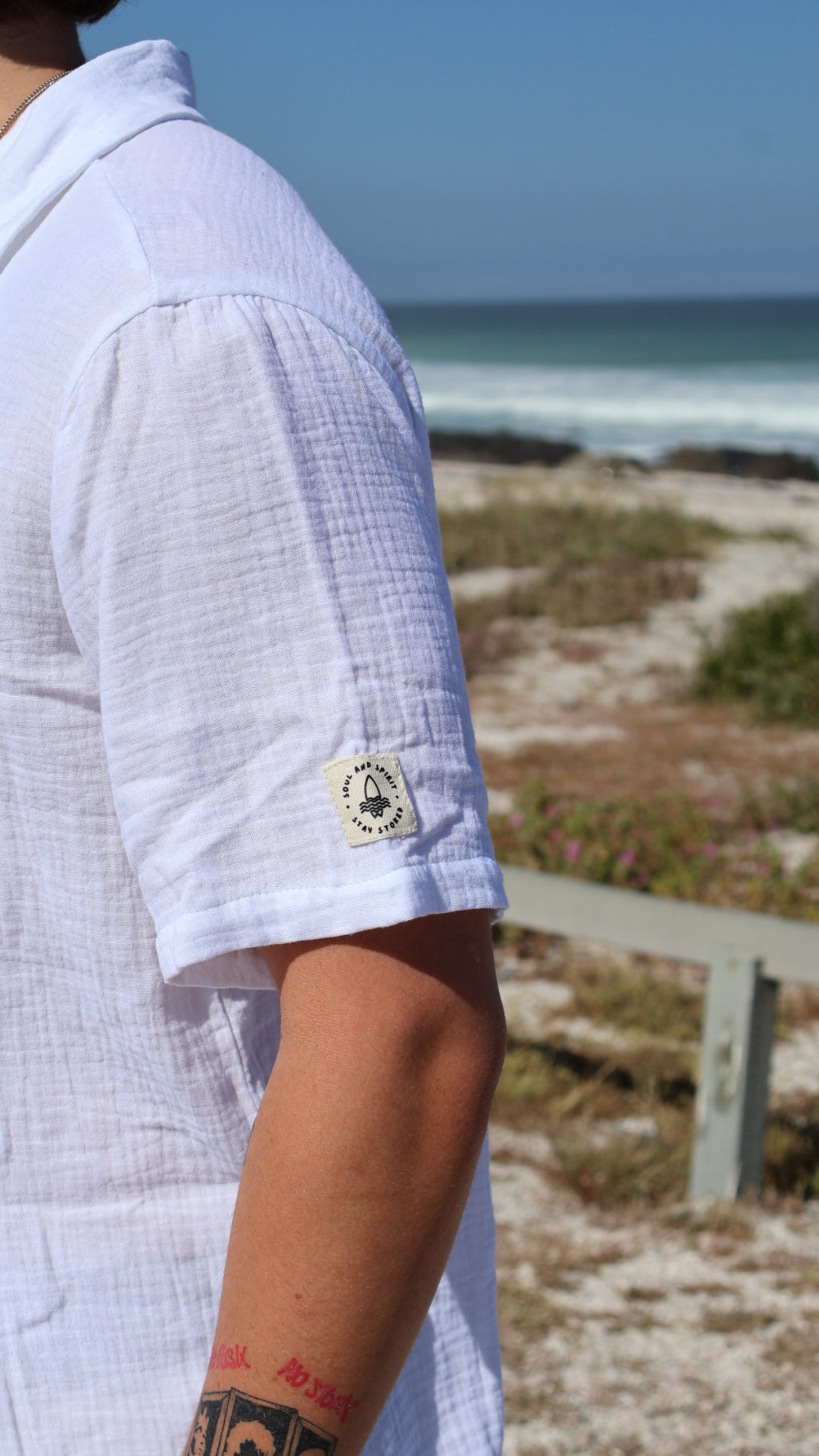Men's White Muslin Shirt